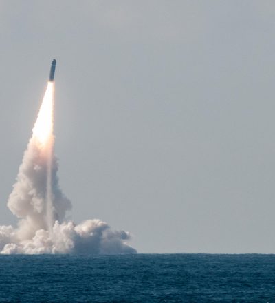 French submarine Le Téméraire (S617) test fires an M51 in June 2020. Photo: French Ministry of Armed Forces