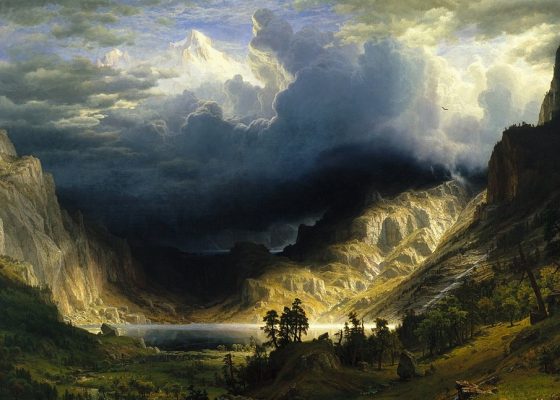 The excat mechanism by which storm formed was once a subject of fierce debate among American scientists. Painting: A Storm in the Rocky Mountains, Mt. Rosalie. Albert Bierstadt. detail (Photo: Wikimedia Commons)